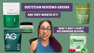 Dietitian Reviews Best Greens Powders  Heres what I like and DONT like [upl. by Castillo]