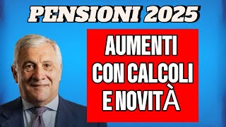 AUMENTI CONFERMATI PENSIONI 2025 NOVITÀ 📊💰 [upl. by Ynned322]