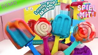 Lutscher aus Knete machen Lovely Pop Maker Lollis und Eismaschine Demo [upl. by Zul416]