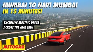 Revolutionary Mumbai Trans Harbour Link in Audis RS etron GT  Atal Setu  autocarindia1 [upl. by Ahtnammas934]