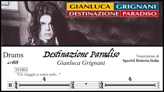 Destinazione Paradiso  Gianluca Grignani drumless  spartito PDF [upl. by Jenilee]