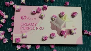 Akko Creamy Purple Pro  Super tactile switche [upl. by Keligot]