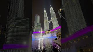 Petronas Twin Towers Fountain Show Kuala Lumpur Oct 2024 [upl. by Deyes]