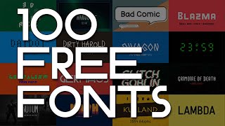 100 FREE FONTS [upl. by Ardnot]