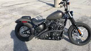 2018 Harley Davidson street bob Bassani sweepers [upl. by Dent123]