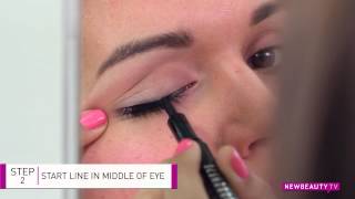 How to Apply Liquid Eyeliner in Seconds  NewBeauty Tips amp Tutorials [upl. by Kirima791]