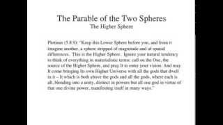 Plotinus  The Parable of the Two Spheres [upl. by Ellecrad68]