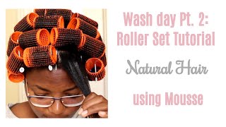 RollerSet using Mousse HowTo NaturalHair South African Youtuber [upl. by Runkle]