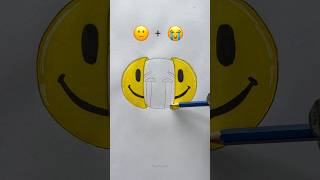 What you feel inside😱 Emoji Mix shorts craft art drawing satisfying [upl. by Newbill]