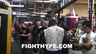 FLOYD MAYWEATHER EXCLUSIVE TRAINING FOOTAGE JUST DAYS INTO CAMP FOR MARCOS MAIDANA CLASH [upl. by Naginarb]