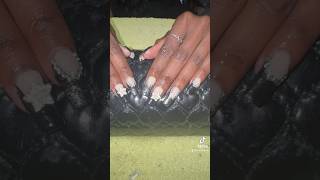 Black French Tip Birthday Nails  birthdaynails gelnails beginnernailtech frenchtipnails [upl. by Norry]