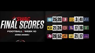 WEEK 10 SWAC FOOTBALL ROUND UP [upl. by Nonnahs]