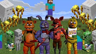 ULTIMATE FNAF Animatronics VS MINECRAFT 🎮🔦 [upl. by Marlena]