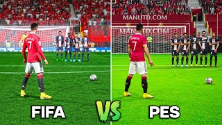 CRISTIANO RONALDO Free Kicks • FIFA vs PES 20052023 [upl. by Airtal289]