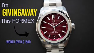 Huge GIVEAWAY FORMEX Essence ThirtyNine 39 Gamaret Red Dial Chronometer 39mm Swiss Made Automatic [upl. by Olimac]