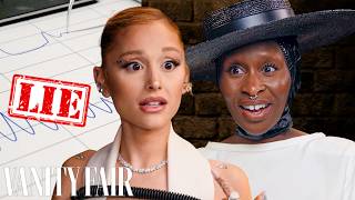 Ariana Grande amp Cynthia Erivo Take Lie Detector Tests  Vanity Fair [upl. by Aprilette]