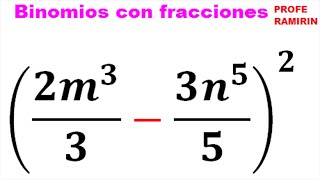 Binomio al cuadrado con fracciones Productos notables Ejercicio 1 [upl. by Ion606]