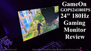 GameOn GOPS24180IPS 24quot 180Hz Gaming Monitor Review [upl. by Hinman177]