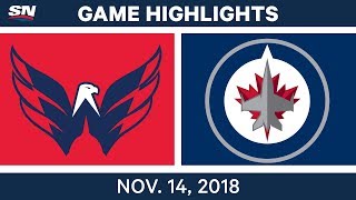 NHL Highlights  Capitals vs Jets – Nov 14 2018 [upl. by Camala756]