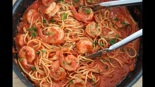 Creamy Spicy Shrimp Spaghetti [upl. by Tilagram]