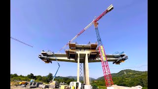 SibiuPiteșt Romania BalancedCantilever Bridge Construction [upl. by Rahcir]