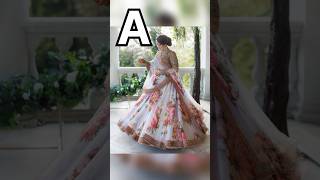 Choose your name first latter and see your lehenga latestcollection2024 viral newfancydesigner [upl. by Ardnat466]