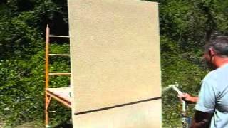 stucco sprayertexture sprayermortar sprayerstucco flex stucco spraying [upl. by Ojibbob795]