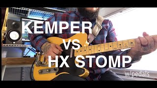 Kemper vs HX Stomp wpedals [upl. by Klina774]