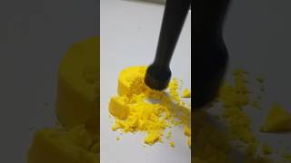 Mesmerizing Yellow Kinetic Sand Crush ✨✨✨✨ kineticsand sandsatisfyingplay asmrtriggers asmr [upl. by Binah63]