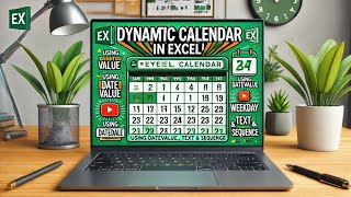 Create a Dynamic Calendar in Excel Using DATEVALUE WEEKDAY TEXT amp SEQUENCE Functionsquot [upl. by Attennyl]