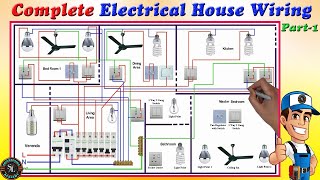 Complete Electrical House Wiring  Single Phase Full House Wiring Diagram  Part 1 [upl. by Farika421]