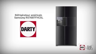 Réfrigérateur américain Samsung RS7687FHCSL  démonstration Darty [upl. by Decato415]