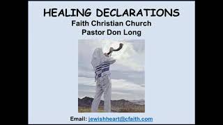 Healing Declarations from the Bible Yahwehs Will to Heal [upl. by Kinata]