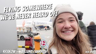 Flying To AARHUS DENMARK 🇩🇰 Krakow to Billund Airport to Aarhus [upl. by Ocirederf]