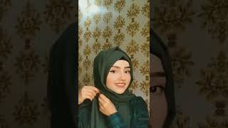 Simple Georgette Chiffon Hijab Tutorial with Inner Cap hijab shortvideo hijabgirl muhammadtaqi [upl. by Anaeg]