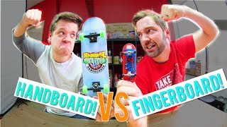 Fingerboard VS Handboard GAME OF SKATE  Andy Schrock Vs Casey Bechler [upl. by Compte18]