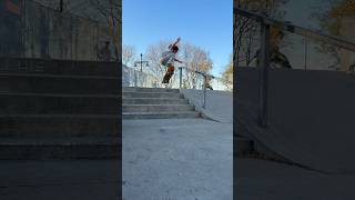 Ollie over 5 Steps 🛹 steps stairs learning skateboarding learntoskate skate skatingisfun [upl. by Whitehurst]