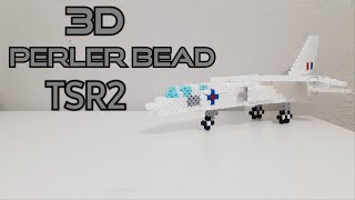 3D Perler Bead TSR2 Fighter Jet FULL TUTORIAL [upl. by Steck]