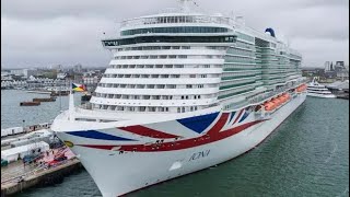 IONA CRUISE SHIP LEAVING GEIRANGERFJORD PORT [upl. by Gwyn]