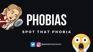 Phobias Spot that phobia Pantophobia gymnophobia hagiophobia brontophobia [upl. by Ynnus]