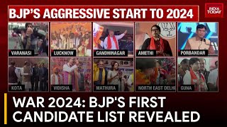 BJP Unveils First Candidate List for 2024 Lok Sabha Elections on India Today [upl. by Eelir]