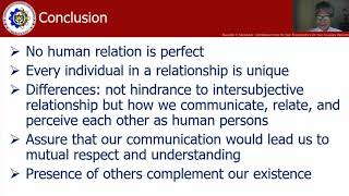 PhiloQ2W4 Intersubjectivity PWDs and people from underprivileged sectors of society [upl. by Melodie]