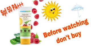 Mamaearth Hydra Gel Sunscreen Review  Mamaearth Sunscreen Review [upl. by Adaminah]