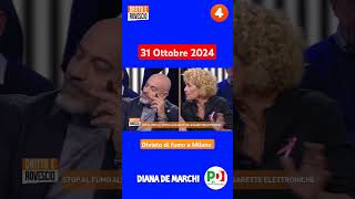 Diana De Marchi partitodemocratico a Dritto e Rovescio sul divieto di fumo a Milano dal 2025 [upl. by Acireit]