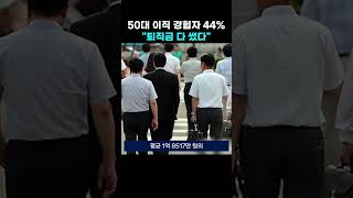 50대 이직 경험자 44 quot퇴직금 다 썼다quot [upl. by Pressey]