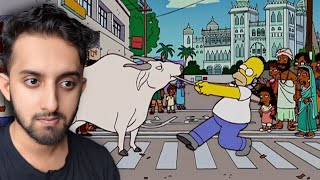 INDIAN Gets Offended by Racist Simpsons Joke  quotHomer Goes to INDIAquot REACTION [upl. by Ardnua]