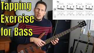 Two Hand Tapping Exercise for Bass Guitar  Tapping Triads  Bass Practice Diary  3rd November 2020 [upl. by Warfeld]