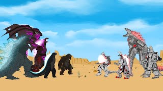 TEAM GODZILLA vs EVOLUTION of MECHAGODZILLA 19742022  Size Comparison  ANIMATION SKILL [upl. by Avehs]