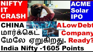 படுமோசமாக இறங்கிய Nifty IT index HDB Financial ipo China factory output expands Avantel share [upl. by Ertnom]