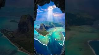 संमदर के अंदर झरना  Underwater Waterfall Mauritius shorts shortviral lemorne [upl. by Rraval]